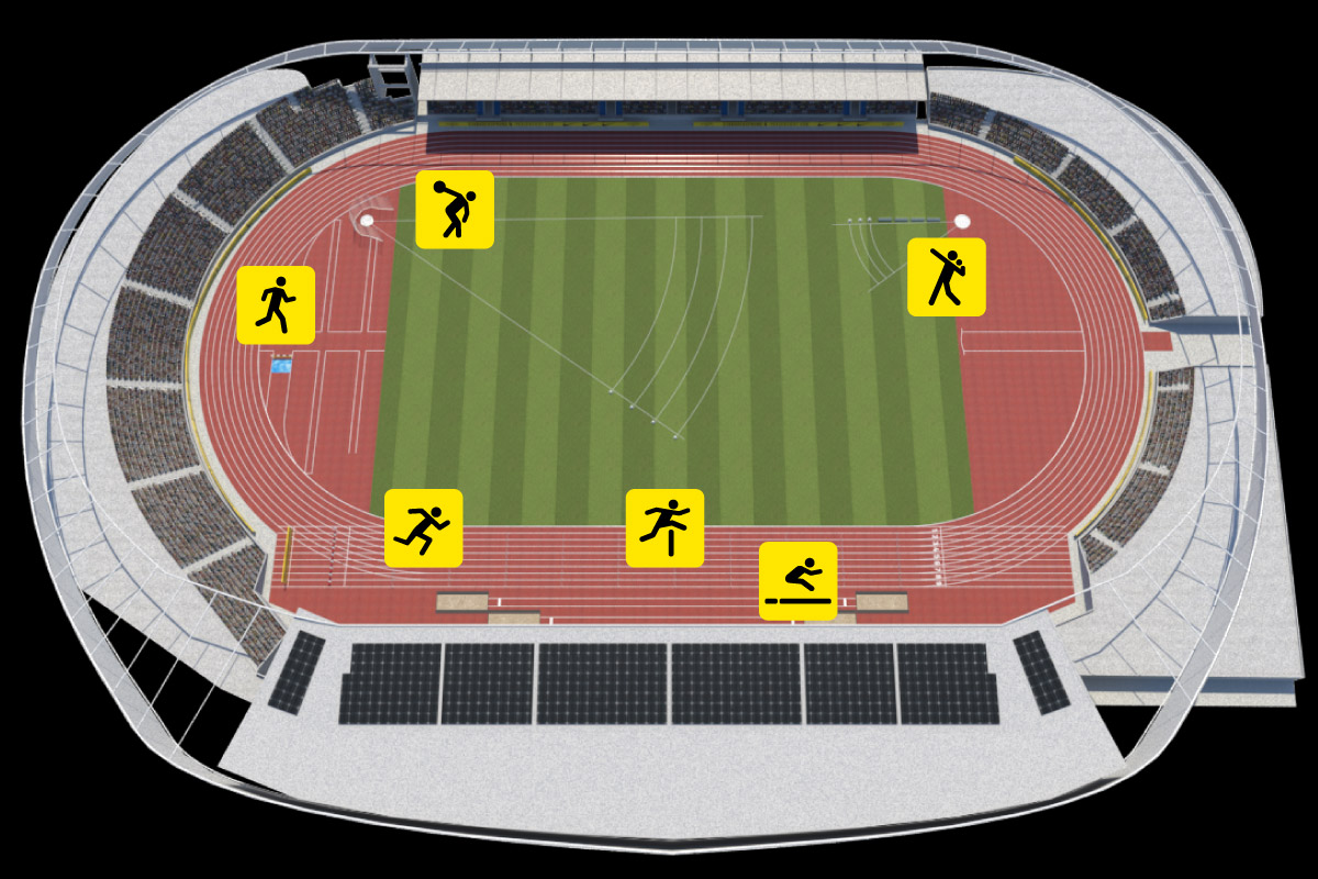 3D-Visualisierung vom Heinz-Steyer-Stadion in Dresden