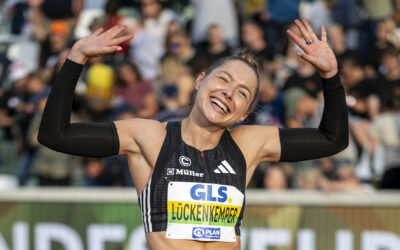 Gina Lückenkemper sprintet mit kompletter WM-Bronze-Staffel beim Goldenen Oval